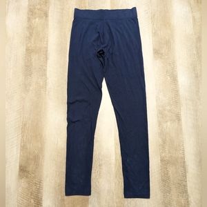 Coldwater Creek Egyptian Cotton Navy Blue  Leggings